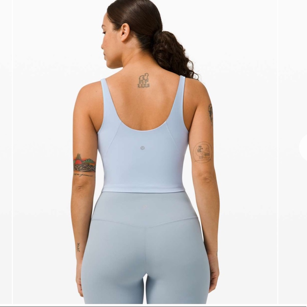 Blue Linen Align Tank